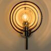 Pair Of Glass Chrome Wall Lights by Oscar Torlasco, Italy 1970 - Thumbnail Image 4
