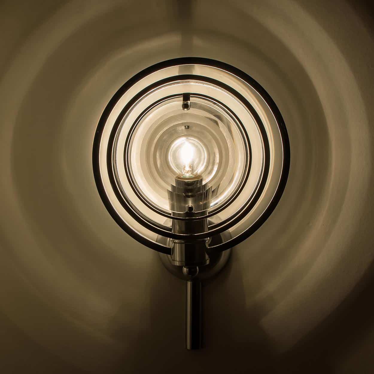 Pair Of Glass Chrome Wall Lights by Oscar Torlasco, Italy 1970 - Image 10