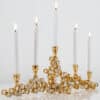 Gilded Palwa Jewel Crystal Candlestick Candelabra, 1960 - Thumbnail Image 1