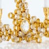 Gilded Palwa Jewel Crystal Candlestick Candelabra, 1960 - Thumbnail Image 4