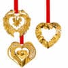 Set of Six 18K Gold-Plated Christmas Heart Ornaments by Georg Jensen, Denmark - Thumbnail Image 8