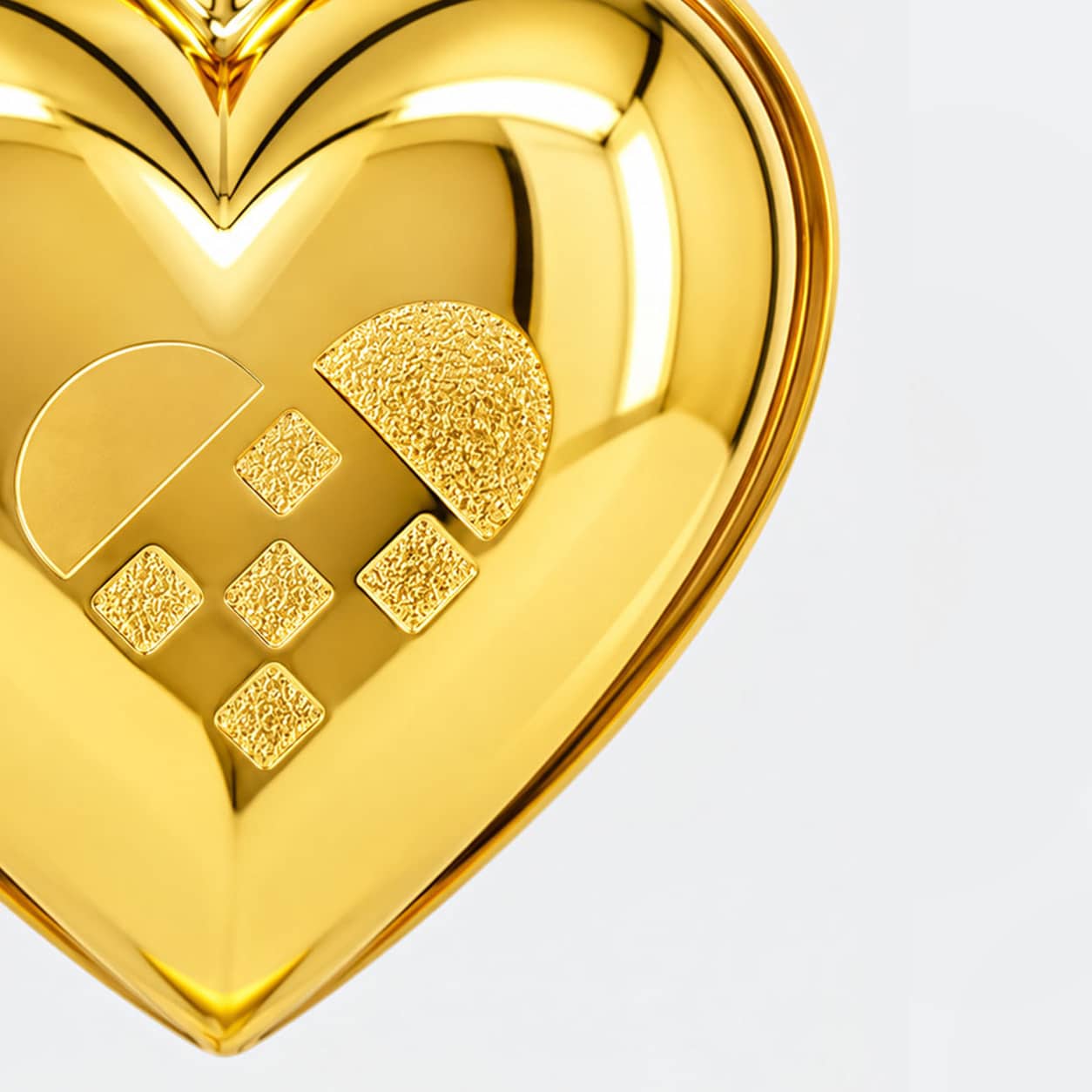 Set of Six 18K Gold-Plated Christmas Heart Ornaments by Georg Jensen, Denmark - Image 16