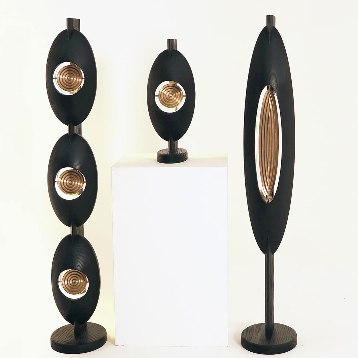 Black Gèlèdé Lamp Intimate Single Vessel, Salù Iwadi Studio - Image 2
