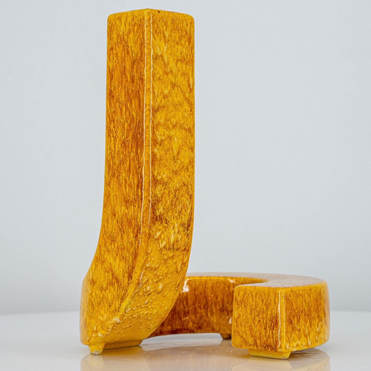 Set of 3 Sculptural Multicolor Ceramic Vases Roberto Rigon, Italy,1960 - Image 14