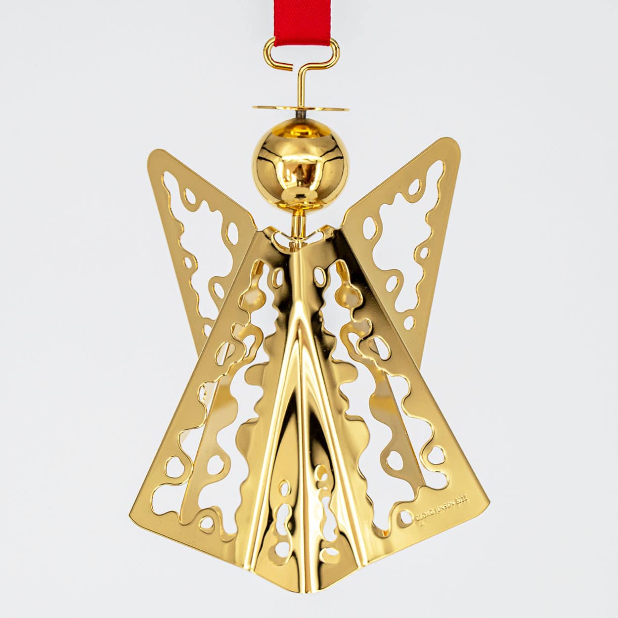 Set of Three 18K Gold-Plated Angels by Georg Jensen, Different Years - Image 3