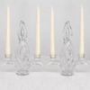 Pair of 2 Arms Crystal Candelabras, Jacques du Châtel, Vannes Franc 1970 - Thumbnail Image 1