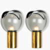 Pair of Wall Sconces with Brass and Glass Shades, Seguso, Italy 1960 - Thumbnail Image 6