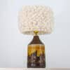 1 of the 2 Brutalist Ceramic Table Lamp, Custom Merino Wool Shade, Denmark 1970s - Thumbnail Image 10