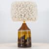 1 of the 2 Brutalist Ceramic Table Lamp, Custom Merino Wool Shade, Denmark 1970s - Thumbnail Image 8