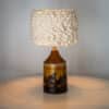 1 of the 2 Brutalist Ceramic Table Lamp, Custom Merino Wool Shade, Denmark 1970s - Thumbnail Image 7