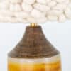 1 of the 2 Brutalist Ceramic Table Lamp, Custom Merino Wool Shade, Denmark 1970s - Thumbnail Image 5