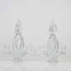 Pair of 2 Arms Crystal Candelabras, Jacques du Châtel, Vannes Franc 1970 - Thumbnail Image 3