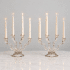 One of the Two 4 Arms Lead Crystal Glass Candelabras, Germany 1970 - Thumbnail Image 5